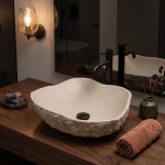 REA - Umyvadlo na desku Isla Warm Beige REA-U7882