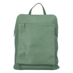 Prostorný dámský kožený batoh Jean, zelený