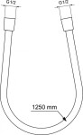 IDEAL STANDARD - Idealrain Sprchová hadice Idealflex 125 cm, chrom BE125AA