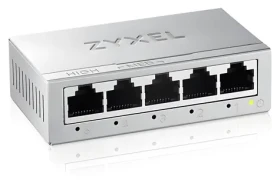 ZyXEL GS-105B v5 / Switch / 5× 10/100/1000 Mbps / Unmanaged / QoS / bez ventilátoru (GS-105BV5-EU0101F)