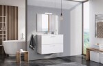 Koupelnová sestava s umyvadlem Ceramia Lea 81,4x55x41,7 cm bílá LEASET80B LEASET80B