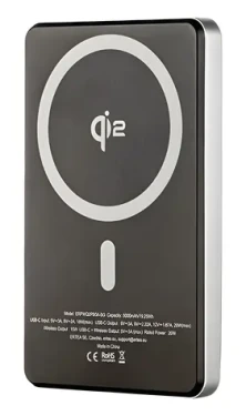 ER Power Qi2 Dual 5000mAh černá / Powerbanka / MagSafe / Qi2 / USB-C / 15W (ERPWQ2PB5K-SG)
