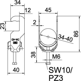 OBO Bettermann 1158361 Poutko třmenu 1 ks