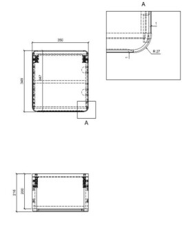 COMAD - Horní skříňka Qubik 35x35cm 1 dvířka ARUBA COSMOS 5907611647417