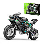 Mamido Technická stavebnice motorka Ninety 1:8 806 dílů zelená MT1613