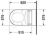 DURAVIT - Starck 2 Závěsné WC, WonderGliss, bílá 25330900001