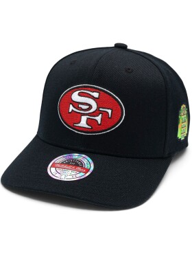 Mitchell & Ness Pánská kšiltovka San Francisco 49ers NFL Black Out Sidepatch Classic Red Stretch-Snap