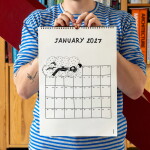 Helen b Nástěnný kalendář Yearly 2027, bílá barva, papír
