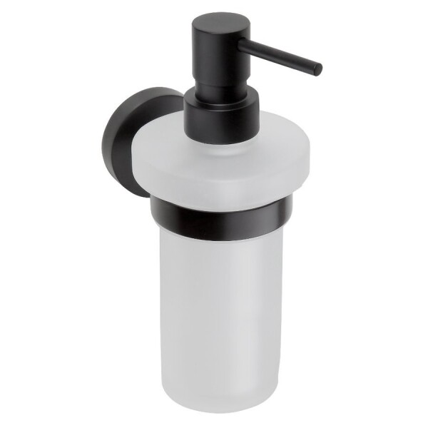 SAPHO - X-ROUND BLACK dávkovač mýdla 230ml, mléčné sklo, černá mat XR101B