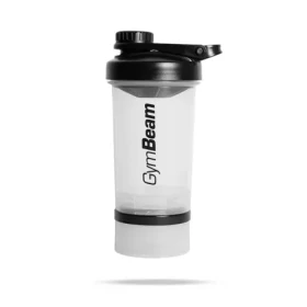 Viacdílný šejkr 2v1 Clear 500 ml - GymBeam (černá) (113479-1-single_variant)