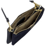 Stylová dámská semišová kabelka na rameno Amanda, tmavě modrá