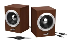 Genius SP-HF280 hnědá / 2.0 / 6W / USB napájení / ovladač hlasitosti / 3.5 mm jack / dřevěné (31730028400)