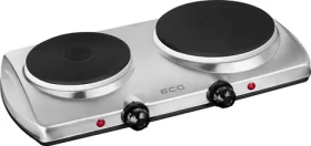 ECG EV 2512 Stainless šedá / dvouplotýnkový elektrický vařič / 2500 W / 185 mm 1500W + 155 mm 1000W (100000886591)