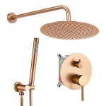 REA - Podomítková sprchová sada Lungo Copper Brush + BOX REA-P8809