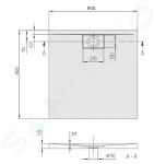VILLEROY & BOCH - Architectura MetalRim Sprchová vanička, 900x900 mm, VilboGrip, alpská bílá UDA9090ARA148GV-01