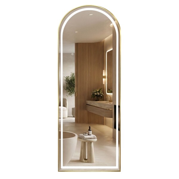 REA - Zrcadlo LED Orbit 60x170cm Brush Gold HOM-70004