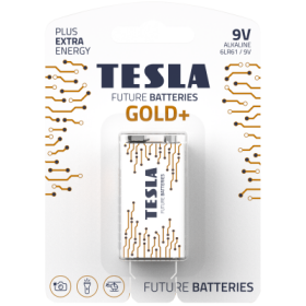 TESLA GOLD+ alkalická baterie 9V (6LR61) 1 ks / blister (1099137205)