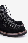 Semišové Zateplené Kotníkové Boty Traperky Pánské Big Star Hi-Poly System Černé Velikost: 45