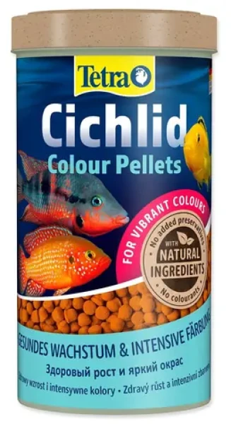 Tetra Cichlid Colour Pellets 500 ml / Krmivo pro ryby / Pelety / Cichlidy / Zvýraznění barev (A1-197343)