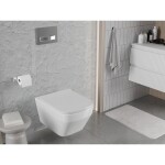 MEXEN - Riva Závěsná WC mísa Rimless Tornado, bílá lesk 3363XX00T