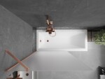 MEXEN/S - Next vanová zástěna FIX 100 x 150, dekor, měď kartáčovaná 895-100-000-00-30-65