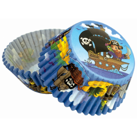 Košíčky papírové Piráti, 50 ks, v.30xpr.50 mm
