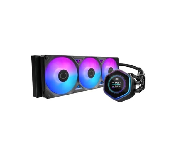 Cooler Master vodní chladič MasterLiquid Atmos II LCD 360, 3x120mm, LGA1851, AM5, černá EDF_1566544