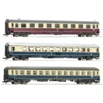 Roco 74030 3dílná sada průběžných vozů ICE 1 Redesign 2005 značky DB-AG Třída 1, třída Avmz 801.0, třída 2, třída Bvmz 8