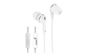 GENIUS sluchátka HS-M320 bílá / s mikrofonem / 4pin 3.5mm jack (31710005413)