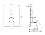 HANSA - Twist Baterie pod omítku pro 2 spotřebiče, s přepínačem, chrom 89843083