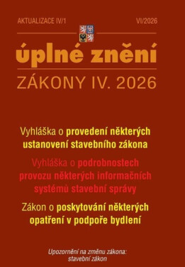 Aktualizace IV/1 2026 O poskytování některých opatření v podpoře bydlení - kolektiv autorů