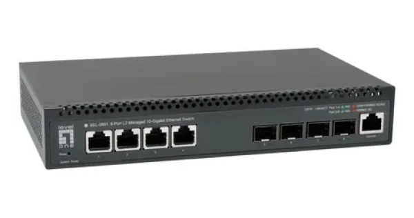 LevelOne XEL-0891 / Switch / 4x 10G RJ45 / 4x 10G SFP+ / Managed L3 / 19" (XEL-0891)