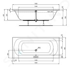 IDEAL STANDARD - Simplicity Vana 1800x800 mm, bílá W004601