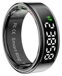 Colmi R12 vel. 8 18,3mm černá / Chytrý prsten / LED displej / Bluetooth 5.0 / 1ATM / výdrž 3-5 dní (R12 Black 8)