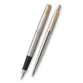 Parker Jotter Stainless Steel GT sada plnicí pero a kuličková tužka 1501/1563257