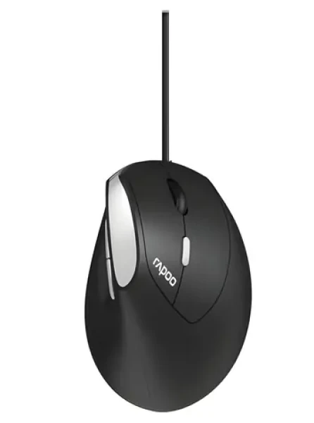 Rapoo EV200 černá / Drátová ergonomická myš (13532)