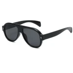 VeyRey Pilotky sluneční brýle Monoeet černá obruba černá skla (8596545423753)