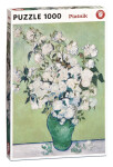 Puzzle Van Gogh: Váza s bílými růžemi 1000 dílků