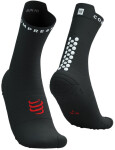 Běžecké kompresní ponožky Compressport Pro Racing Socks v4.0 Run High - Black/White Velikost: EU 35-38