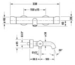 DURAVIT - C.1 Vanová termostatická baterie, matná černá C15220000046