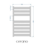 CERANO - Koupelnový elektrický radiátorový set Marco - WIFI - 600W - černá matná - 920x550 mm CER-978850