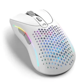 Glorious Model D 2 Wireless bílá / herní bezdrátová myš / 26000 DPI / BT + 2.4GHz dongle / 6 tlačítek / RGB (GLO-MS-DWV2-MW)