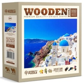 Dřevěné puzzle Santorini Řecko 1010 dílků