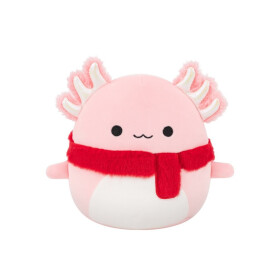 Squishmallows Růžový axolotl s šálou - Archie 30 cm