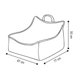 PLUSH NEST PLUSH NEST Dětské čtvercové křesílko Puffy Beránek 77 × 67 × 50 cm krémové