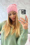 Fleecová čepice Iwona K221 pink UNI