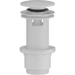 CERANO Umyvadlová výpusť - 5/4“ click-clack s přepadem - plast - 67/82mm - bílá matná