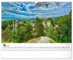 Nástěnný kalendář 2026 NOTIQUE - Panoramata Česka, 48 x 33 cm