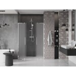 MEXEN/S - Velar L Duo posuvné sprchové dveře 160, dekor, chrom 871-160-003-32-01