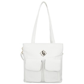 Stylová dámská koženková kabelka na rameno Susanne, bílá